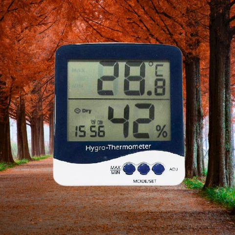 Professional HVAC Tool:Digital Thermometer LCD Display with 10 External  Sensor, In-door Hygrometer, Max Min Memories MT3 for home or office use