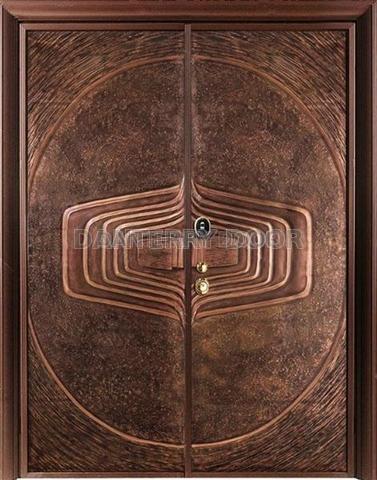 Steel Front Door with Cast Copper Skin