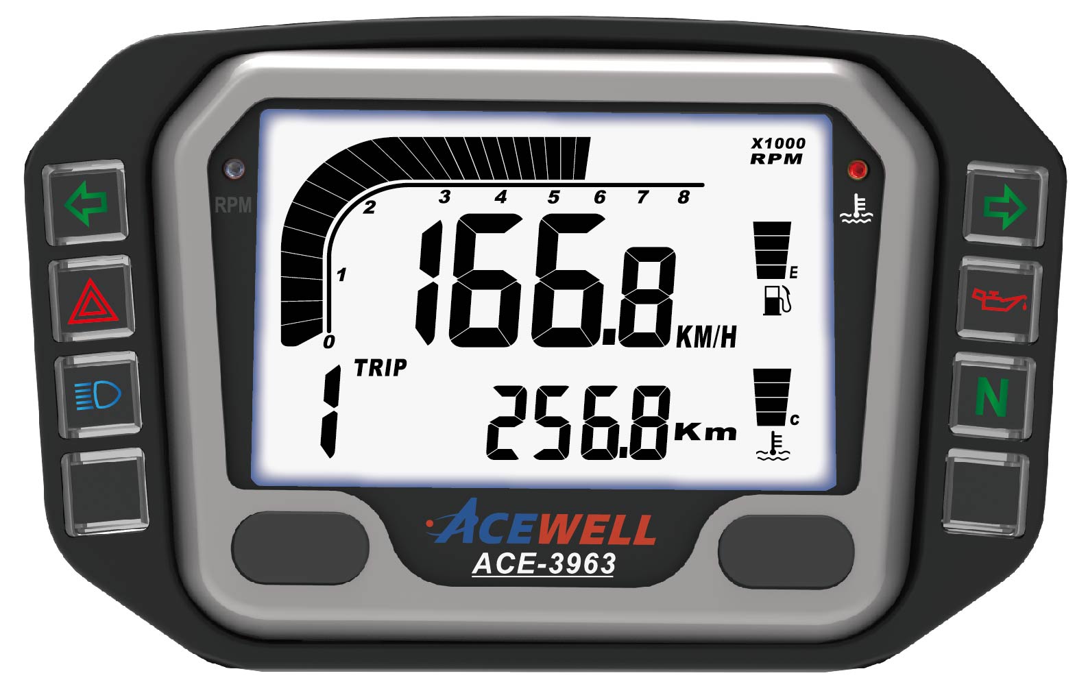 ACE3XXX DIGITAL LCD DISPLAY MULTIFUNCTION SPEEDOMETER FOR MOTORCYCLE