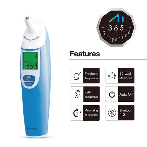 Contactless Infrared Forehead Thermometer - Bluetooth App, Onscreen  Controls & Tripod Bundle