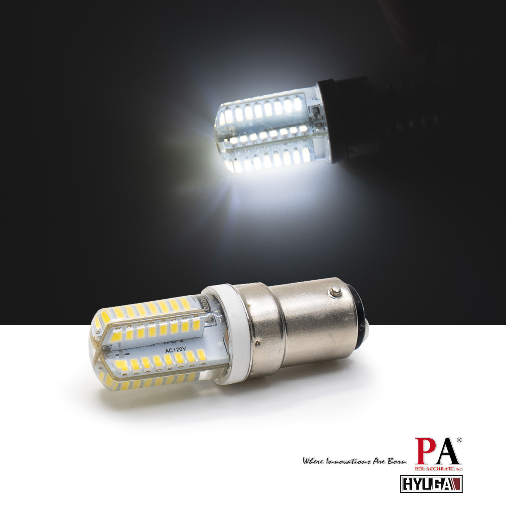 BA15D Double Contact E12 LED Light Sewing Machine Bulb 120V 15W 3014