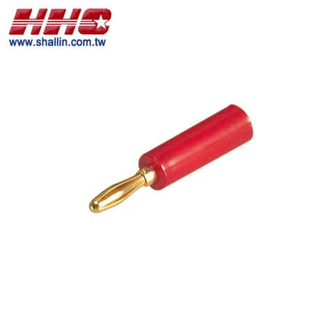 Banana plug, gold-plated, RoHS Directive-compliant