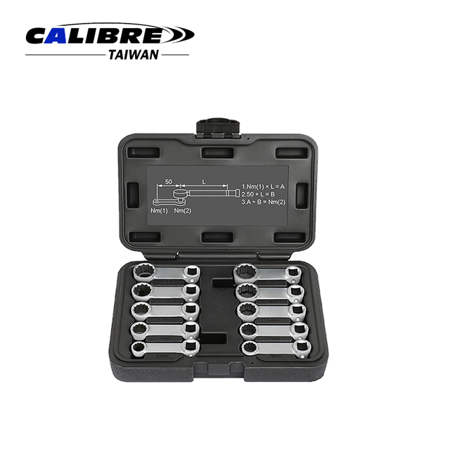 CALIBRE 10pc 3/8inch 12 Point 1019mm Metric Box End Torque Adapter