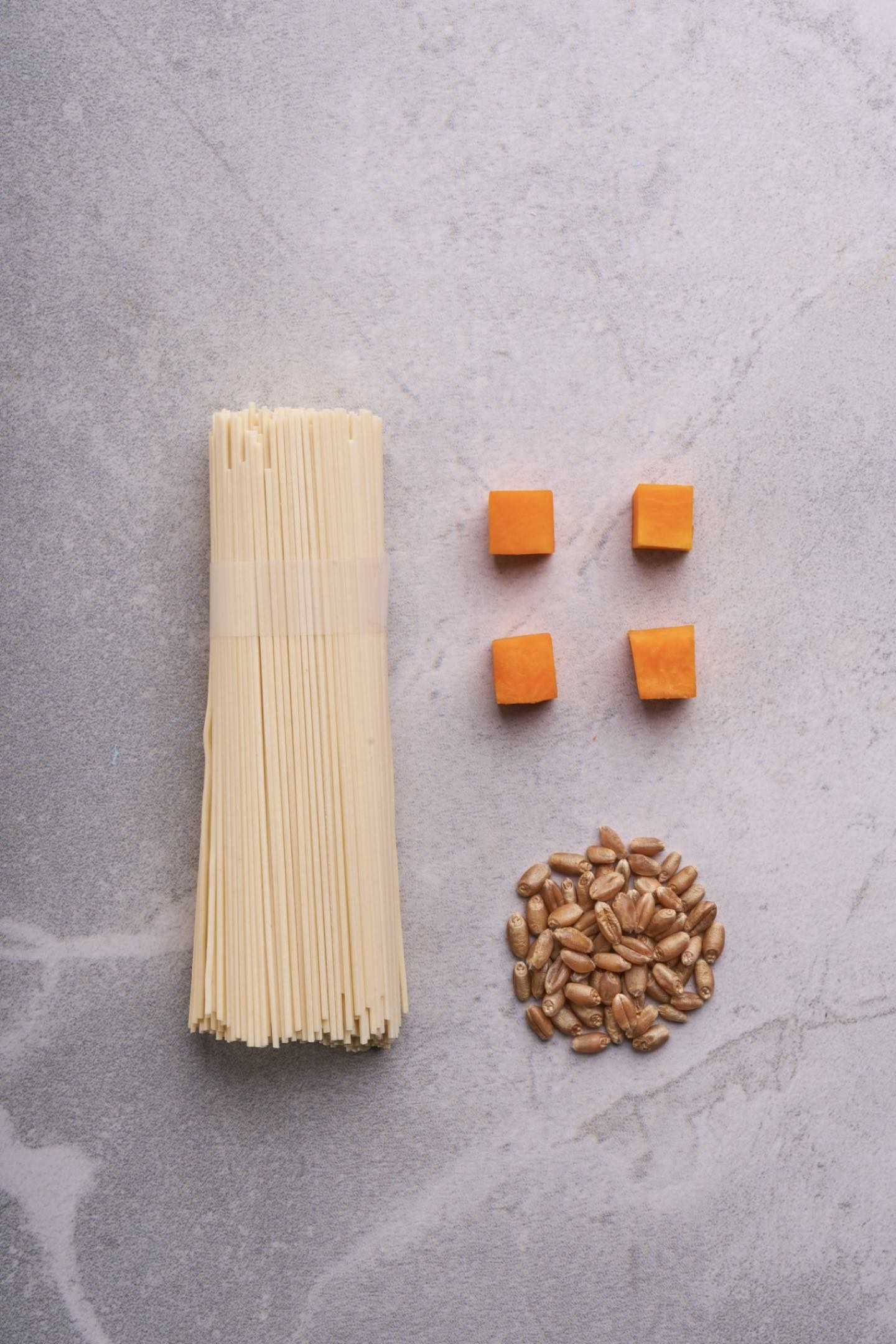 NonStaple Food Pumpkin Tomato Spinach Noodles