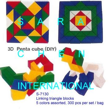 LINKING TRIANGLE BLOCKS (3D PUZZLES)