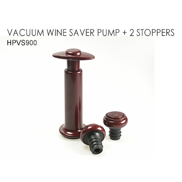 VACUUM WINE SAVER PUMP + 2 STOPPERS