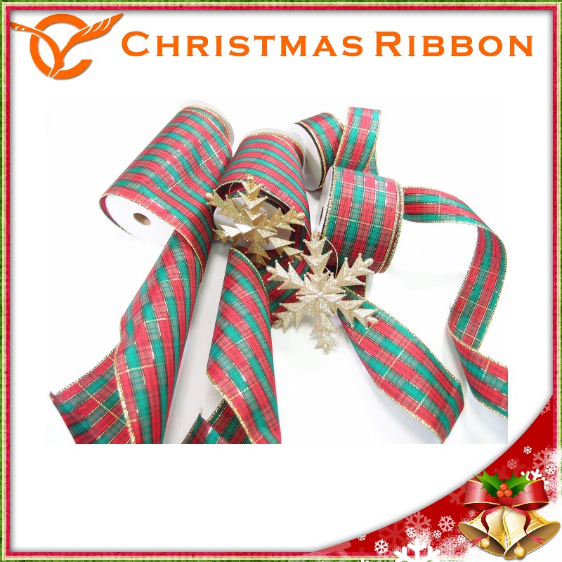 Scottish Plaid Ribbon Christmas Decorations Tartan Plaid Ribbon