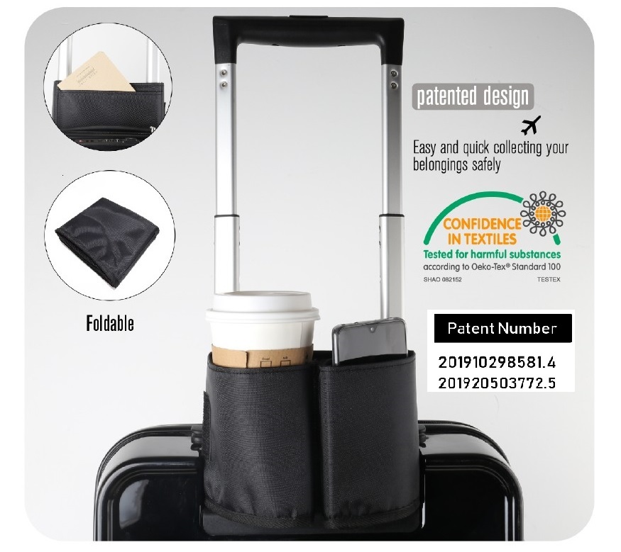 RPET Luggage Cup Holder Patented