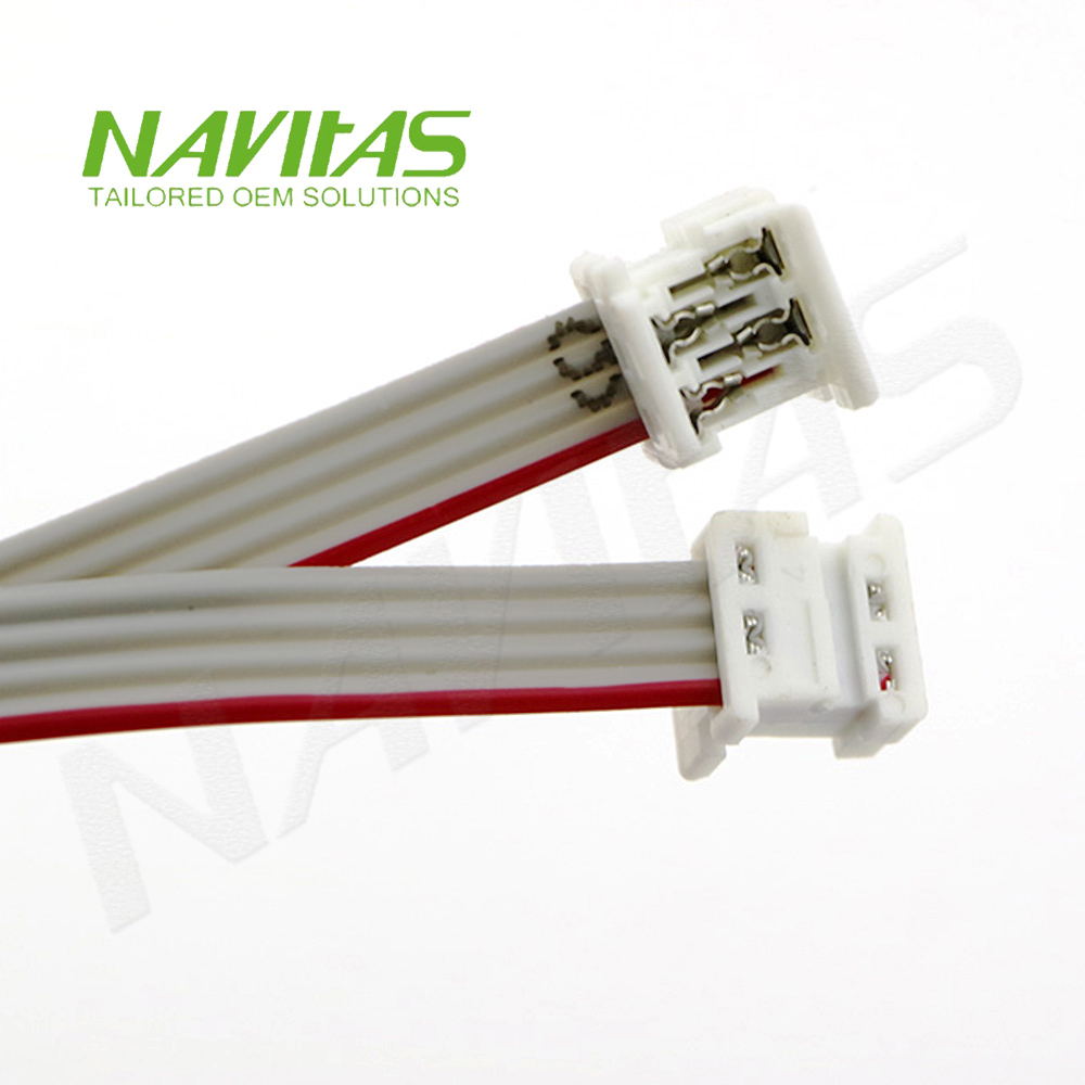 4 pin 2.54 mm IDC Connector Flat Ribbon Cable Assembly