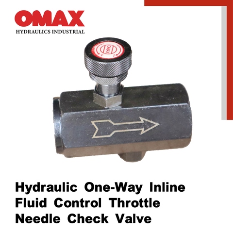 Hydraulic One-Way Inline Fluid Control Throttle Needle Check Valve
