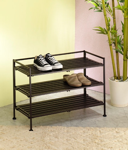 3 Tier foldable shoe rack