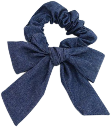 Denim Bow Hair Scrunchies Ponytail Holder Hair Ornaments Supplier