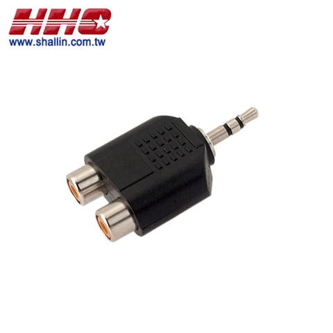 3.5mm stereo plug to double RCA jacks, RoHS Directive-compliant