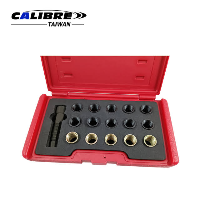 CALIBRE 16pc Spark Plug Tap Rethread Repair Tool Kit Cylinder Head Tap