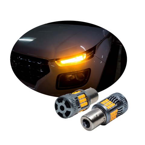 Anti-Hyper Flash Canbus 1156 BA15S 22SMD 2835 Amber 940LM 12V High Power Turn Signal LED for Motorcycle Scooter Y-22 HYUGA