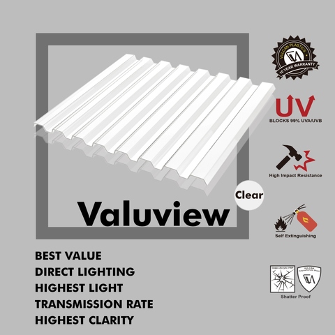 GRECA Profile Transparent Polycarbonate Sheet (VULCAN Valuview Series)