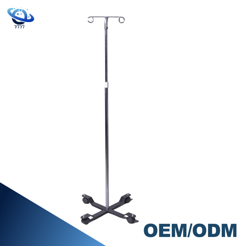 Factory of 4 Legs Medical Economy IV Pole with Wheels