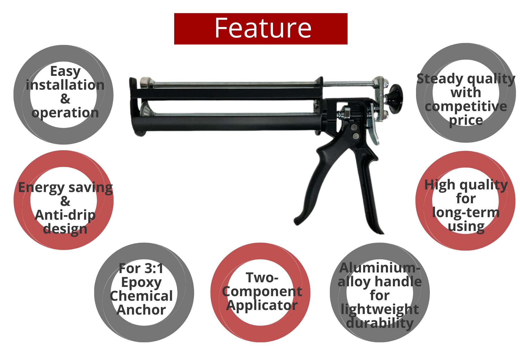400ml Standard two-component epoxy resin caulking gun