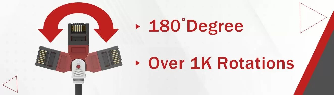 سلك رقيق قابل للتدوير بزاوية 180° اتجاه اليمين إلى اليسار Cat6 UTP 28AWG