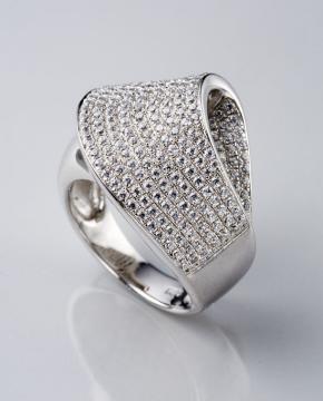 Sterling Silver Jewelry Ring Micro pave setting Rhodium plating