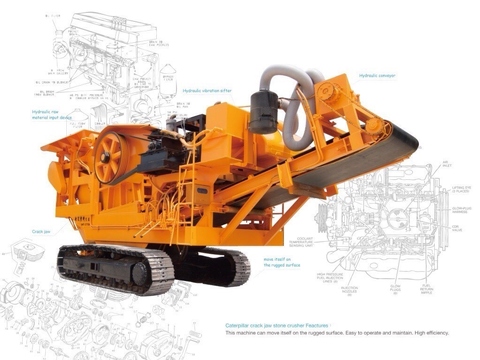 Caterpillar Crack Jaw Stone Crusher