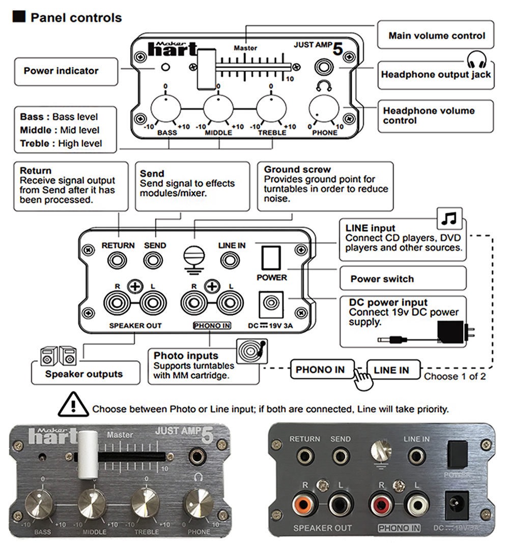 High Quality Audio Amplifier With RCA Terminal For Phono Input Sound