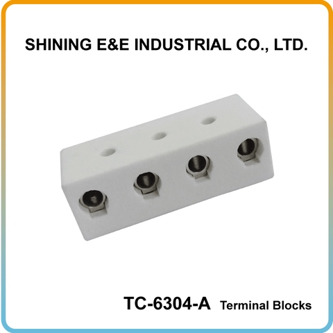 TC-6304-A Porcelain 30A 4 Pole Ceramic Terminal Block