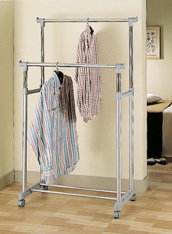 Clothes Rack, Garment Rack, Double Hanger, Double Tube Hanger