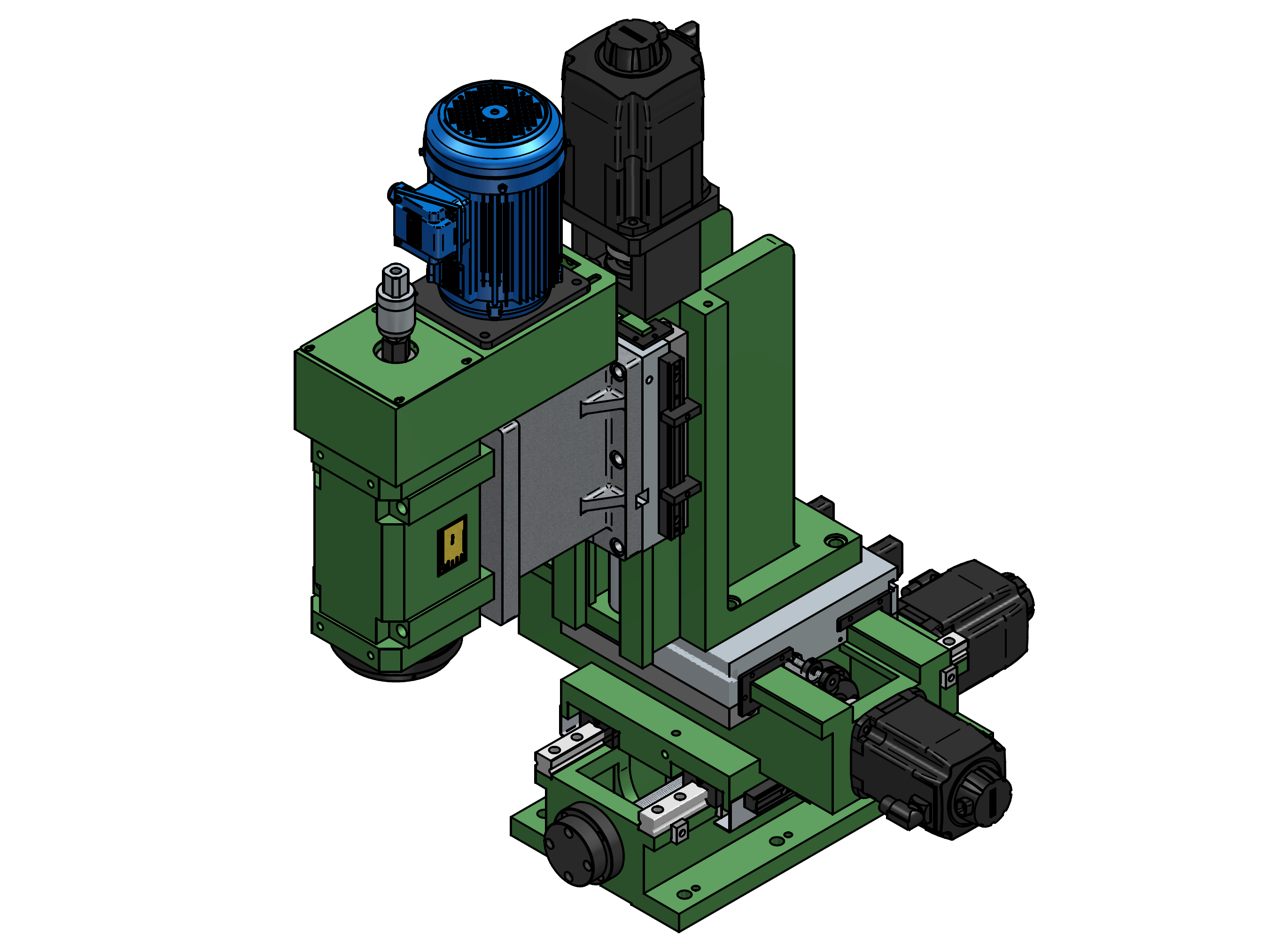 XYZ 3 Axis NC Servo Type spindle head, , Drilling Spindle, Tapping