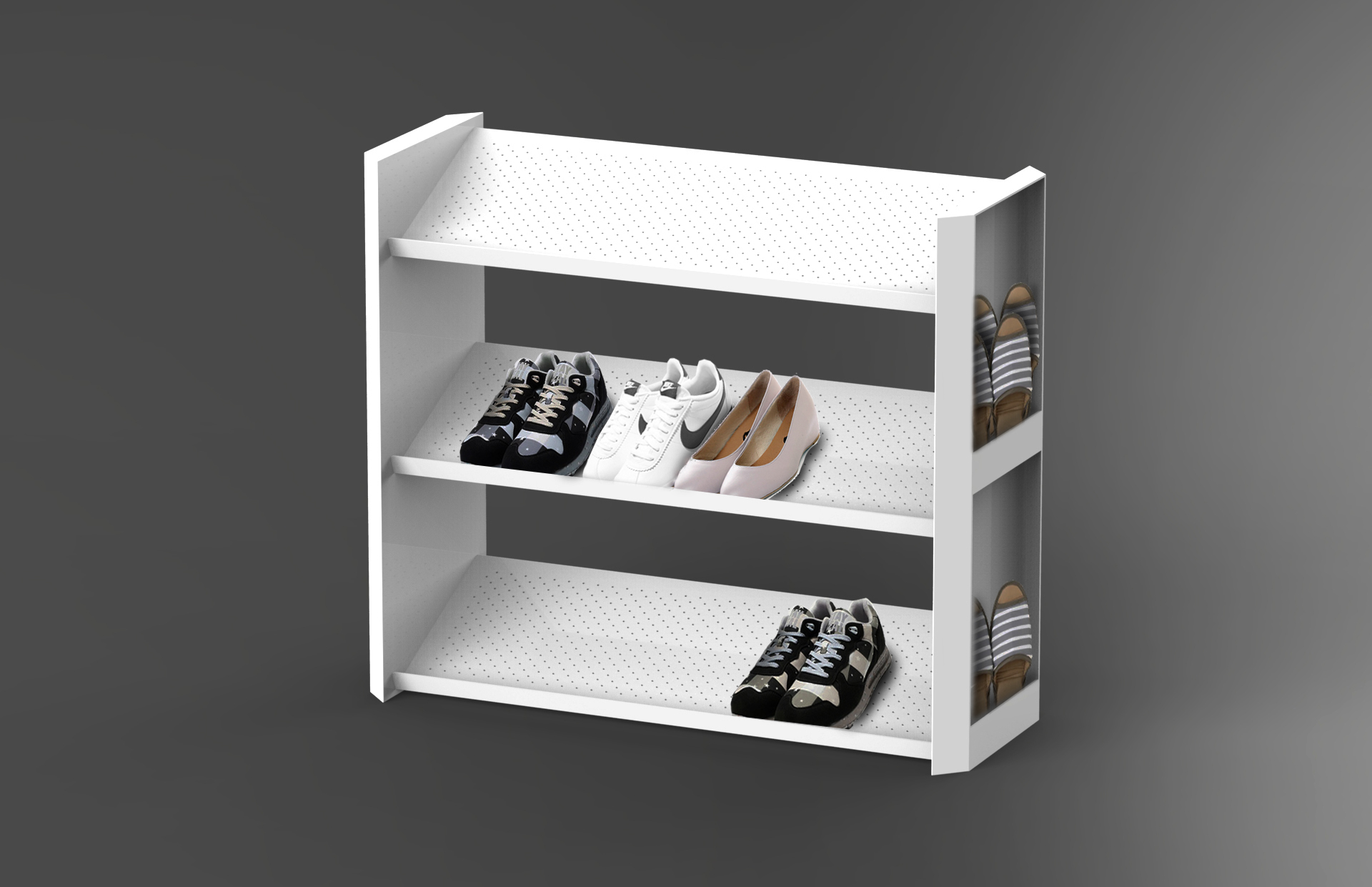 3 tier shoe rack