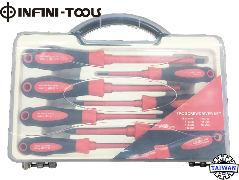 VDE Electrician 7Piece 1000v Insulated Screwdriver Set