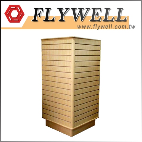 4 Panel Slatwall Wooden Display Gondola Stand