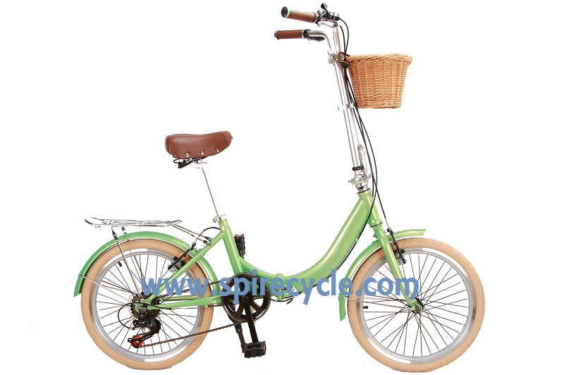 folding bike with basket