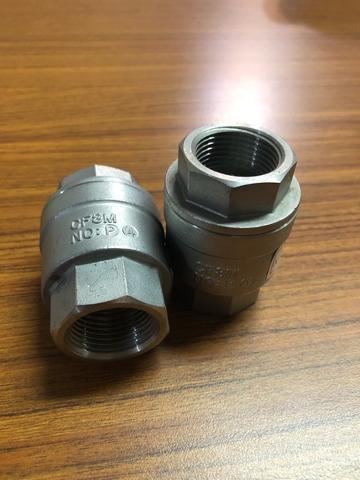 Lift type  stainless steel threaded end  spring loaded Check Valve