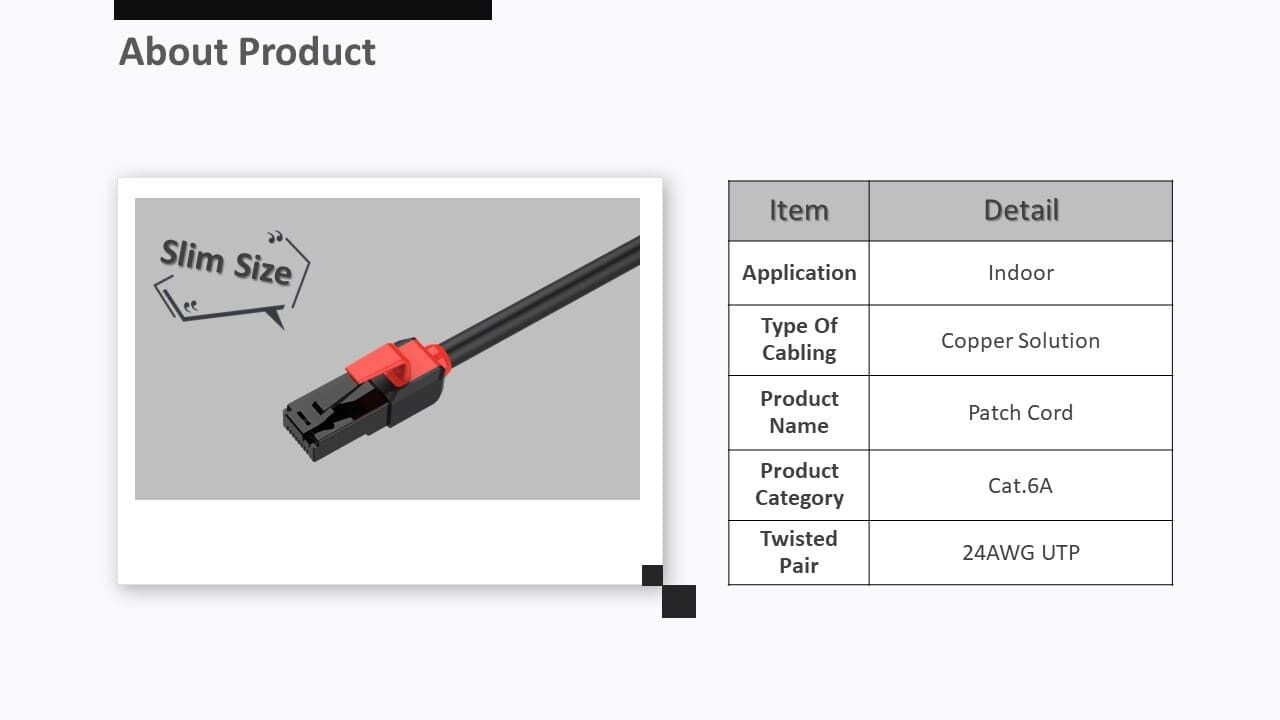 C6A UTP 24AWG Patchkabel mit zweifarbiger Abbildung
