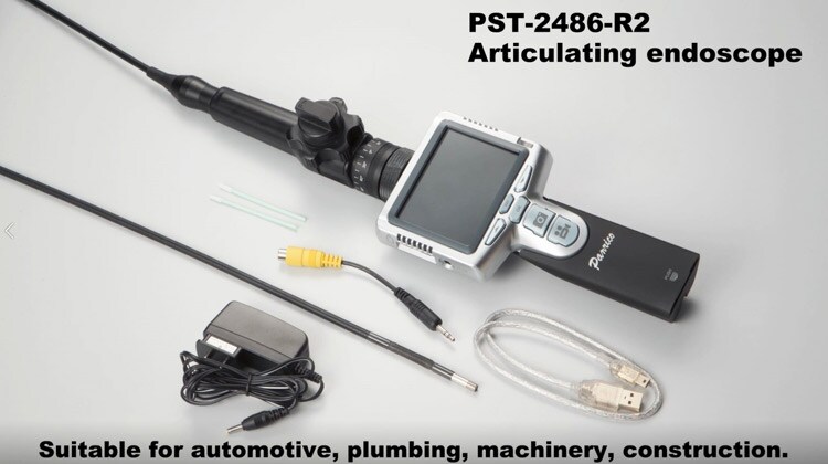 2-Way Articulating Borescope 5.5mm Articulation Videoscope Camera