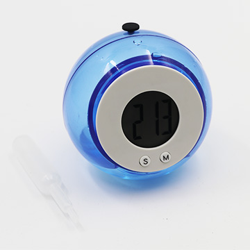 LED Transparent Blue Water Power Ball Digital Table Clock