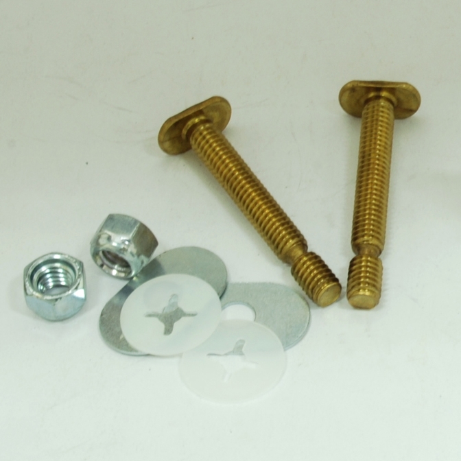 Toilet bowl bolt set, snap off type