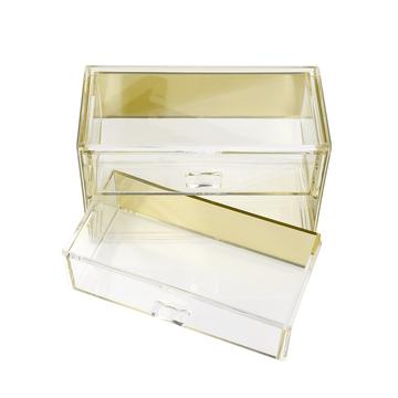 Acrylic Gold Makeup Storage Drawer Astrid Display Decor Co Ltd