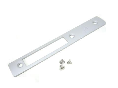 Radius aluminum faceplate for swing lock