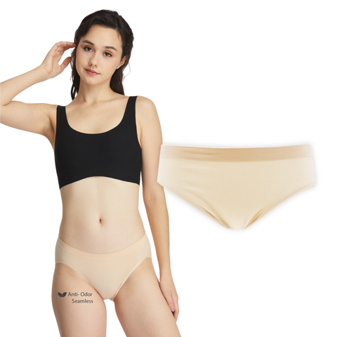 Ladies Pure Cotton Underwear Elastic MID-Waist Seamless Nude Feeling Thin  Breathable Briefs - China Breathable and Cotton price