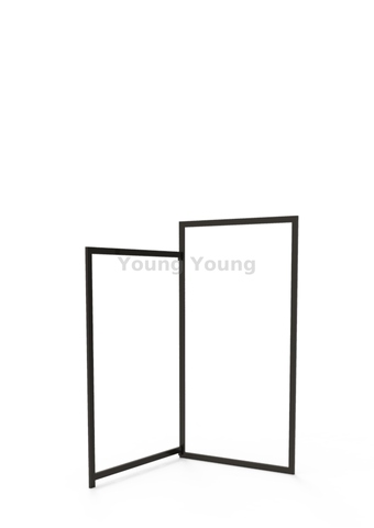 Folding Hinged Towel Rack in black- Free Standing