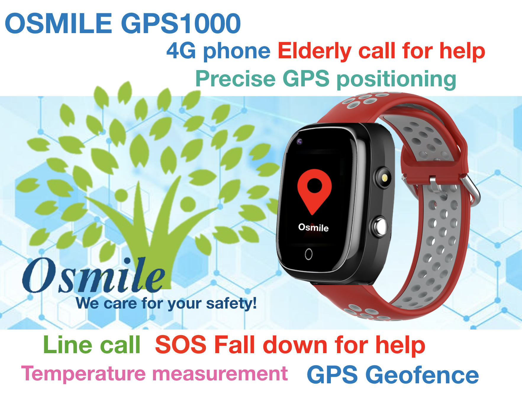 Osmile GPS1000 (L) Dementia GPS Watch Taiwantrade
