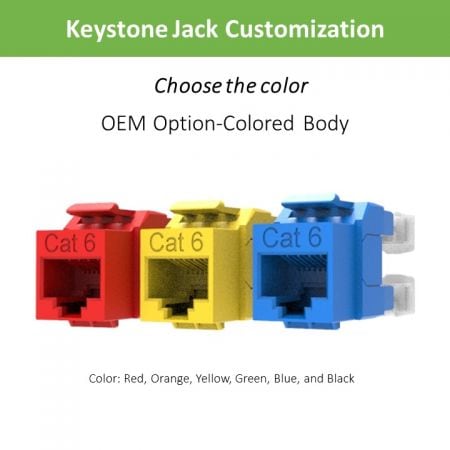 RJ45 Keystone Jack Passen Sie die Farbe Ihrer modularen Buchse an
