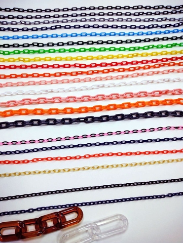 Multicolor Plastic Chains - 1.2mm, 1.5mm, 3mm , singe-color, two-color, translucent