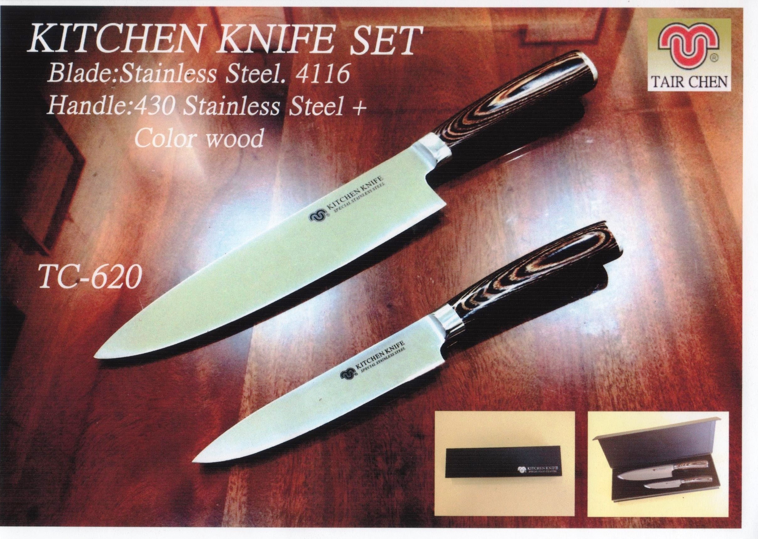 Kitchen Knife Set + Box Taiwantrade
