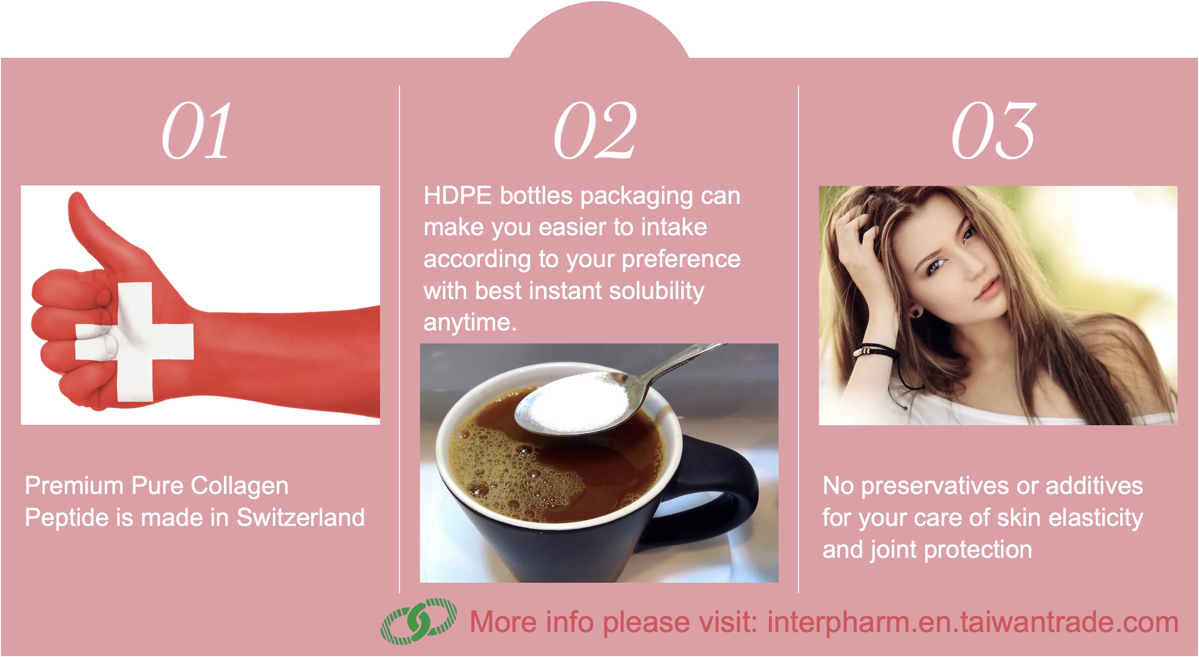 Porcine Collagen Peptides Protein Powder Drink INTERPHARM