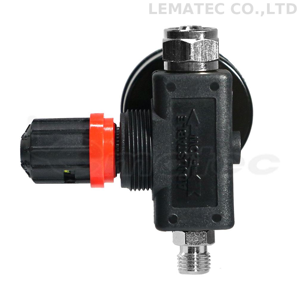 1/4 inch Air Flow Regulator Valve Lock With Pressure Gauge for Paint ...