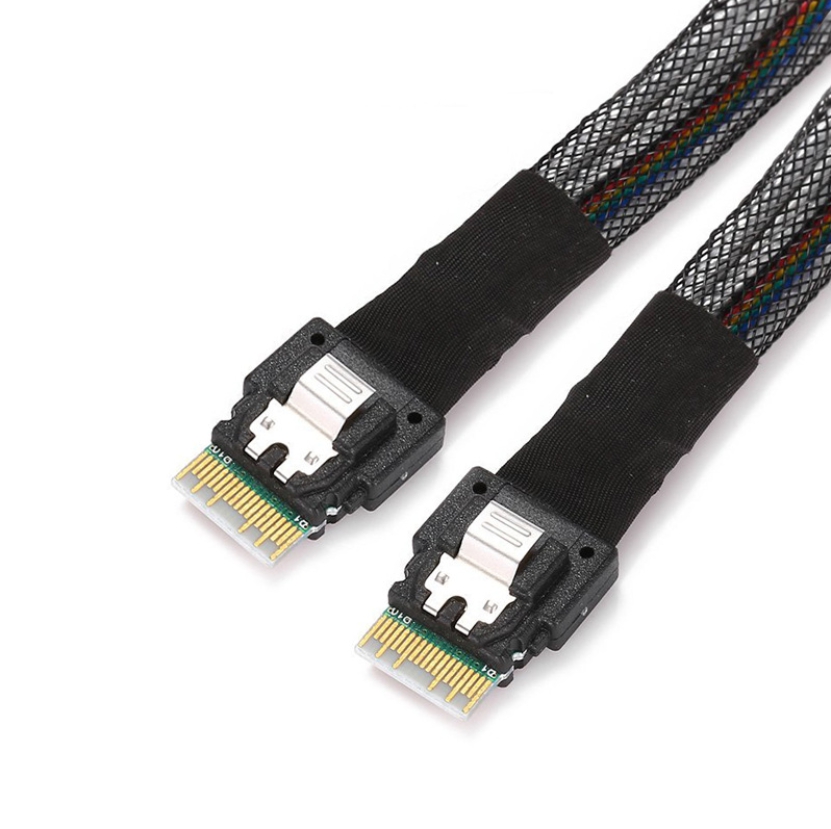 SlimSAS SFF8654 TO SFF8654 8i server highspeed cable 74P