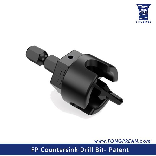 FP Countersink Drill Bit Set w Adjustable Depth Stop